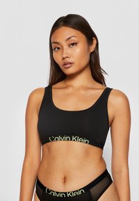 Calvin Klein Underwear UNLINED BRALETTE - Bustino - black/sunny lime