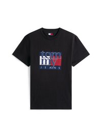 SLIM FLAG TEE - Trükipildiga T-särk - black