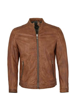 Leather jacket - kupfer