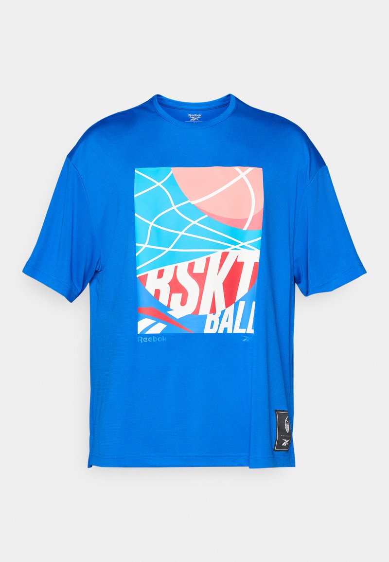 Reebok T-shirt print blauw