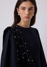 Touché Privé STONE EMBROIDERED BALLOON SLEEVED  - Denné šaty - navy blue