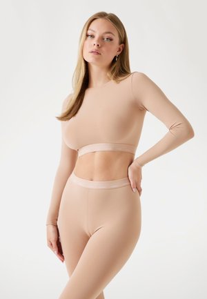 MATILDE NAHTLOSES CROPPED - Maglia del pigiama - beige