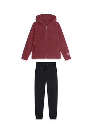 SET - Tuta - j red allover leaves red black
