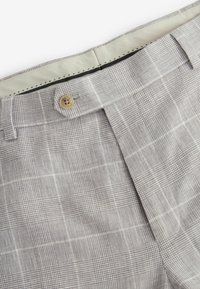 Next SLIM FIT LINEN CHECK - Puvunhousut - grey