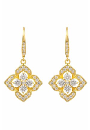 POINTED CLOVER FLOWER DROP  - Pendientes - gold-coloured