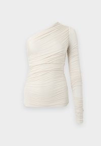 ANNETTE TEE - Tops ar garām piedurknēm - oat milk