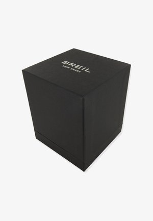 Sort firkantet boks med mat overflade, med hvid tekst "BREIL NEW SNAKE" øverst. Enkel design, ingen yderligere hardware eller accenter.