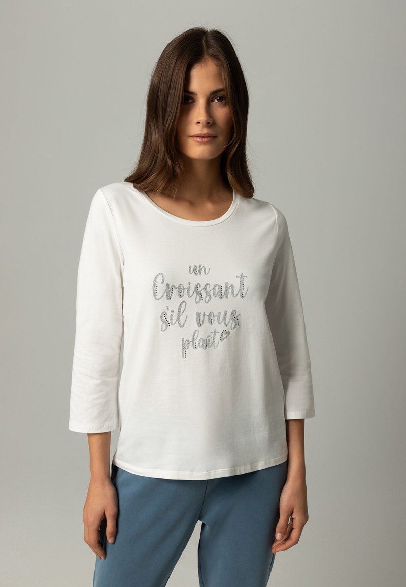 More & More WITH WORDING PRINT 3/4 SLEEVE - Long sleeved top - offwhite
