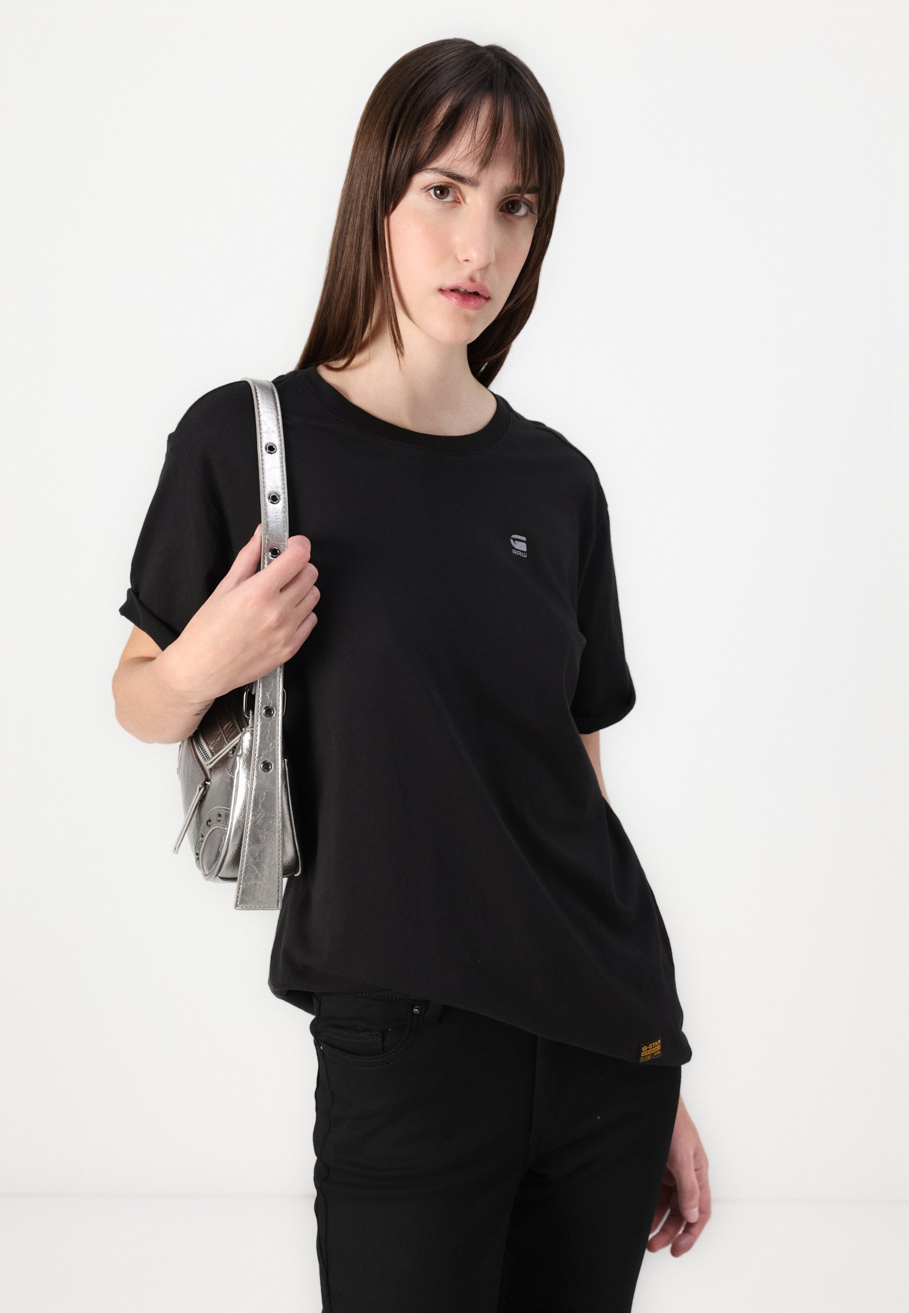 売れ筋商品|||ジースター Tシャツ レディース トップス LASH FEM LOOSE FIT - Basic T-shirt - schwarz G-STAR LASH FEM LOOSE FIT - Basic T-shirt - schwarz/black