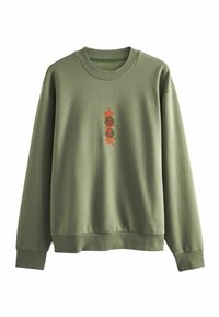 Next PRINTED CREW - REGULAR FIT - Sportinis megztinis - green