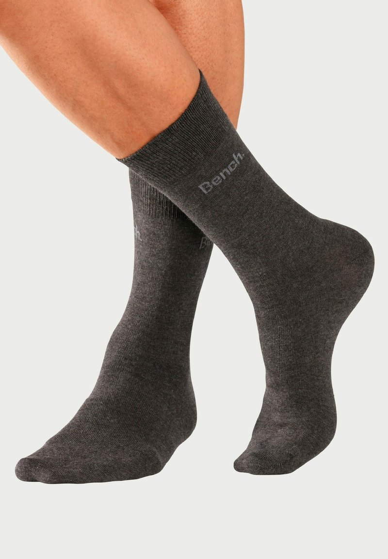 Bench 4 PACK - Socken - anthrazit meliert grau meliert