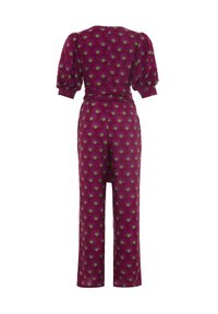 adL V-NECK PLEATED - Mono - printed damson