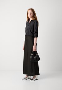 Marc O'Polo CASUAL FIT KENT COLLAR PRINT - Button-down blouse - black grey