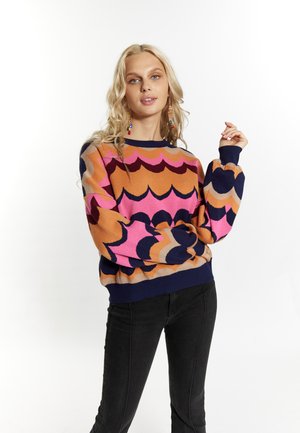 IZIA MAHISHA - Strickpullover - orange mehrfarbig