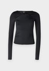 TWIST CUTOUT  - T-shirt à manches longues - black