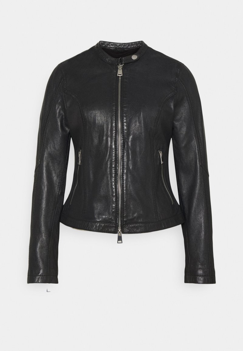 Freaky Nation Leren jas zwart