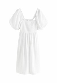 REGULAR FIT - PUFF SLEEVE OFF SHOULDER MIDI - Päevakleit - white