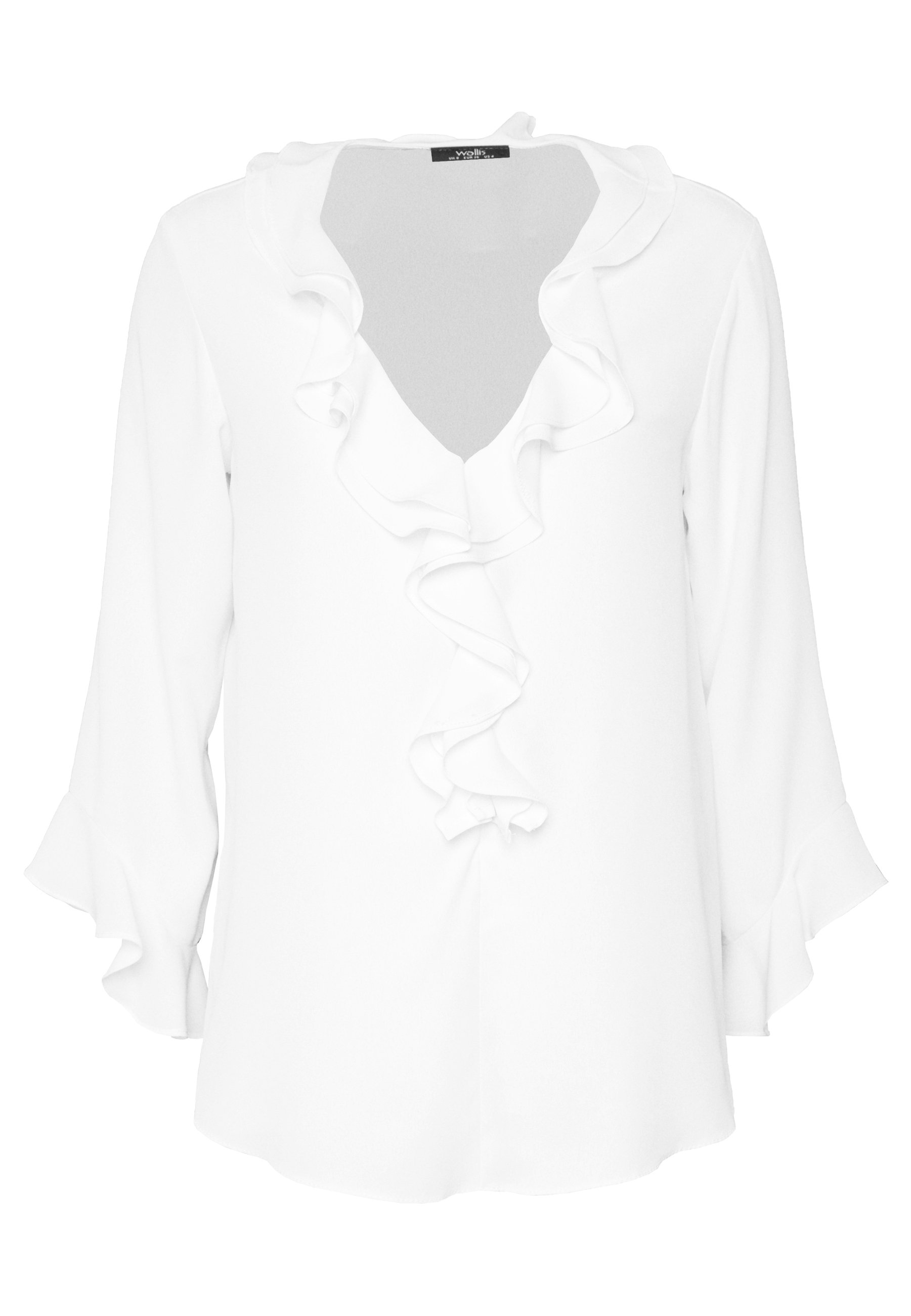 Wallis PLAIN RUFFLE Bluser cream Zalando.no Hvit Bella bluse Cream Bluser - Dameklær er billig