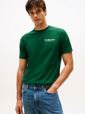 Tommy Hilfiger HILFIGER HERALD TEE - T-shirt print - ornamental green