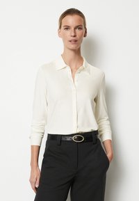 LONG SLEEVE COLLAR BUTTON PLACKET - Skjortebluse - off white