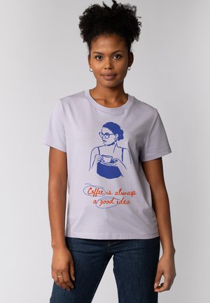 COFFEE IS A GOOD IDEA - T-shirt imprimé - lavender