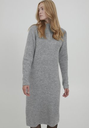 BYMONALISE DRESS - Gebreide jurk - mid grey melange