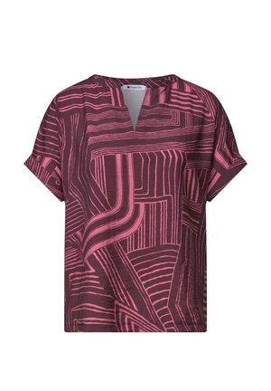 Street One, DROPPED SHOULDER SHIRT MIT SPLIT NECK - Blouse - blush berry