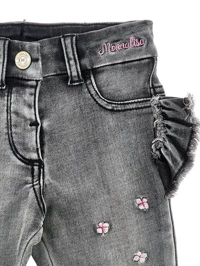 Monnalisa BABY CON GALETTE - Jeans straight leg - grigio