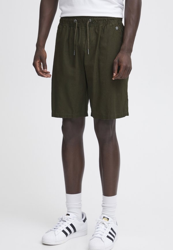 BHSHORTS LINEN MIX RELAXED FIT - Shorts - forest night