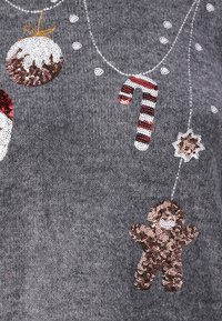 JDY JDYTWINKLE XMAS O NECK PULLOVER - Maglione - medium grey melange