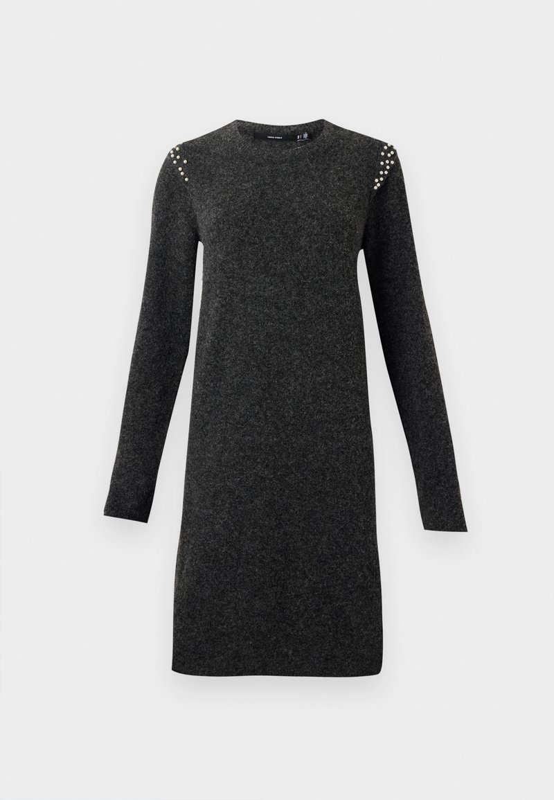 Vero Moda Gebreide jurk donkergrijs gemêleerd Vero Moda Gebreide jurk donkergrijs gemêleerd