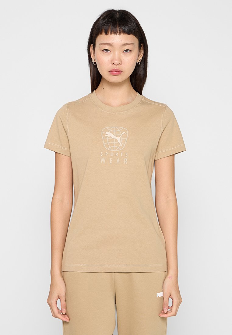 Puma T-shirt print zandkleur