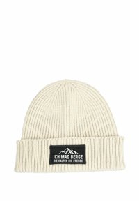 MoonWorks MIT PATCH SPRUCH ICH MAG BERGE AUFDRUCK LUSTIG - Beanie - beige