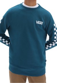 Vans BY EXPOSITION CHECK CREW - Felpa - blue coral