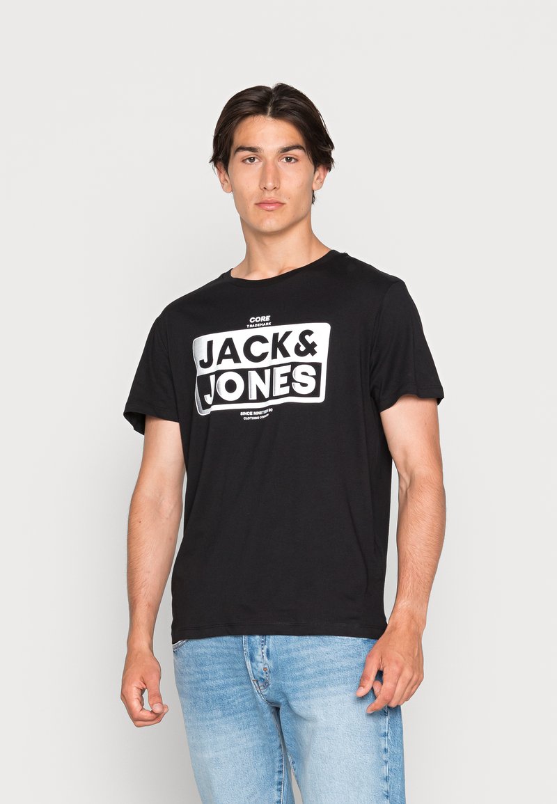 Jack & Jones JCOKIM TEE CREWNECK TShirt print black/schwarz