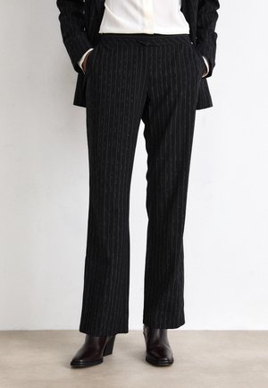 STUD DETAIL PANT - Tygbyxor - black/white