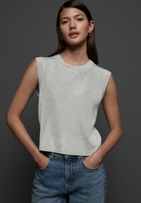Next REGULAR FIT - SPARKLE SLEEVELESS  - Top - silver