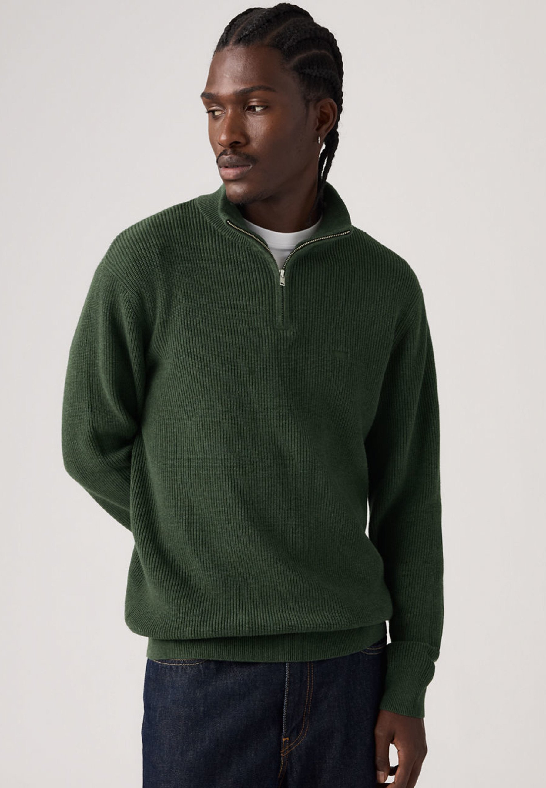 Levi's® HM QUARTER ZIP SWEATER - Maglione - duffel bag heather