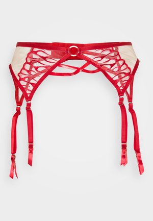 FLAMES OF PASSION SUSPENDER BELT - Strumphållare - red