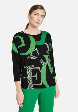 3/4 ARM MIT LETTERING-PRINT - Top s dlouhým rukávem - navy