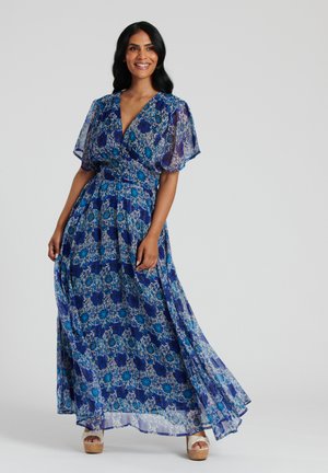 BUTTON DETAIL - Maxi dress - blue