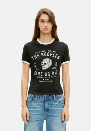 Potiskana majica - black washed