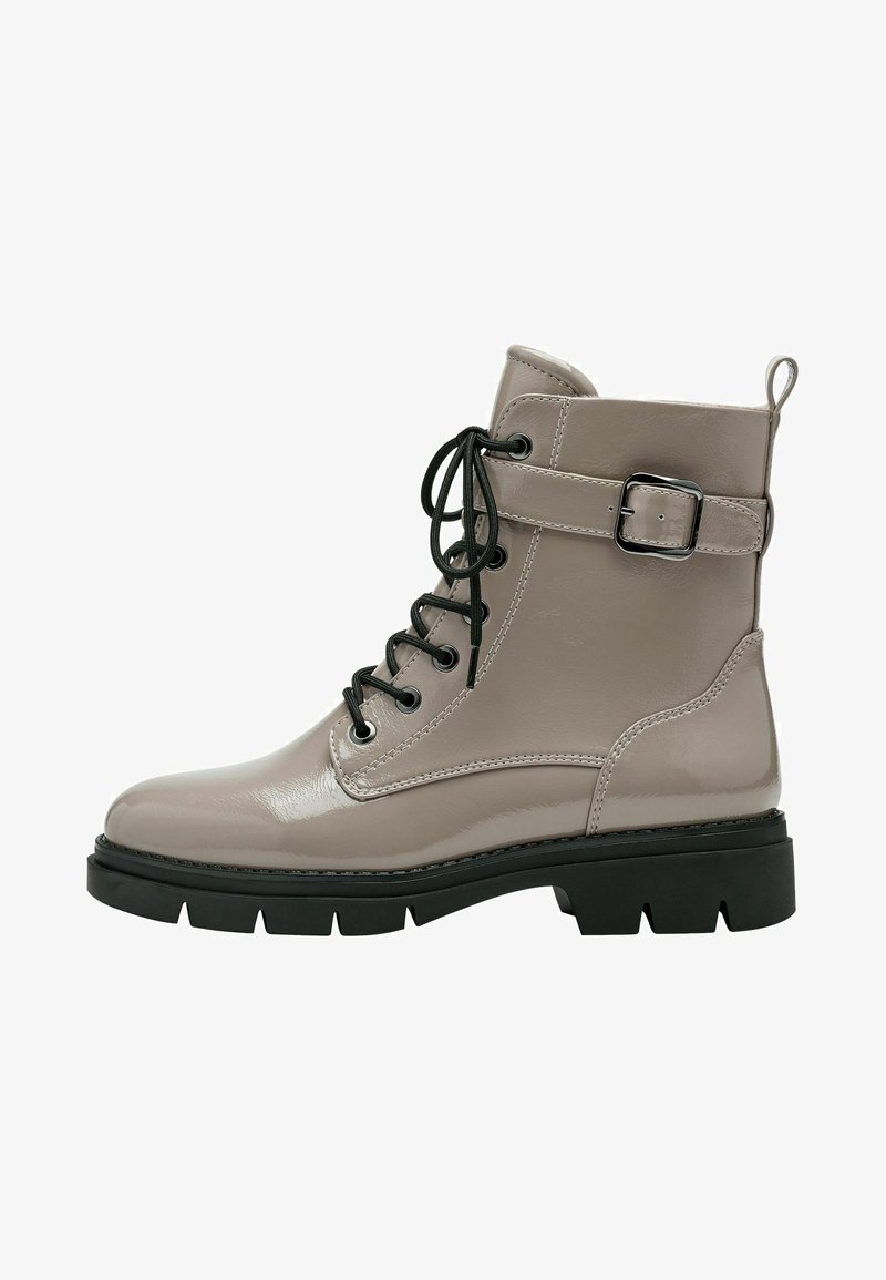 Tamaris Platform ankle boots - taupe patent