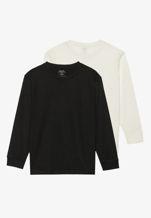 UNISEX 2 PACK - Long sleeved top - black/off-white