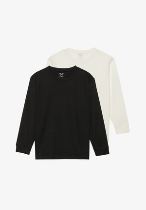 UNISEX 2 PACK - Top dugih rukava - black/off-white
