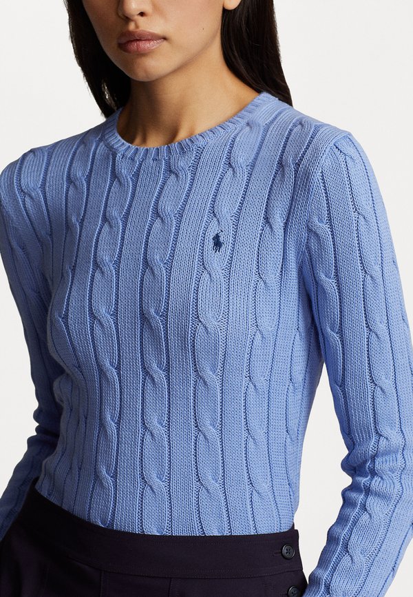 CABLE KNIT COTTON CREWNECK SWEATER - Jumper - blau3