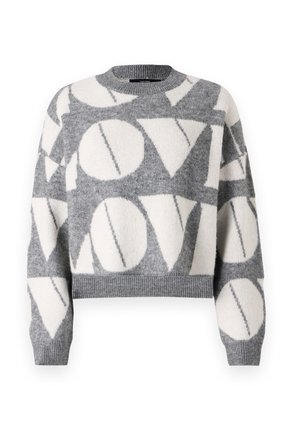 Vero Moda VMLOVE O NECK PULLOVER - Svetr - medium grey melange/birch solid