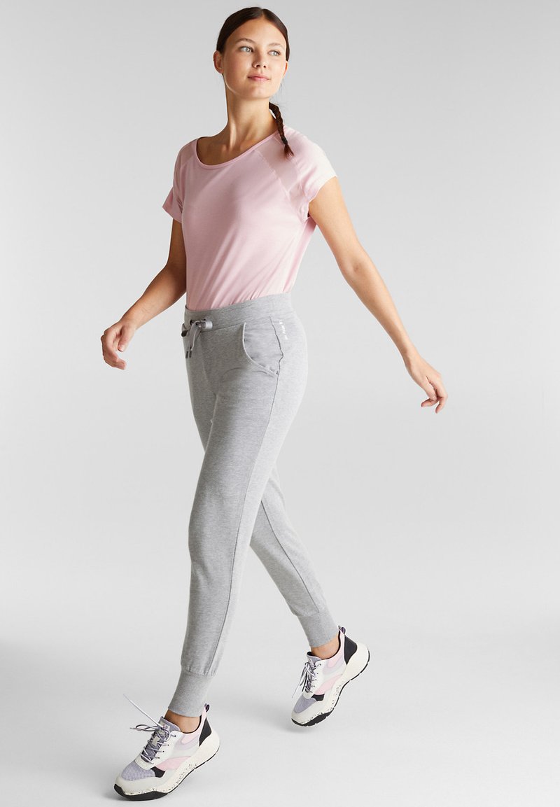 Damen Sportbekleidung | Esprit Sports SAMTIGE SWEAT MIT BIO-BAUMWOLLE Jogginghose medium grey/grau - LI49046 Damen Sportbekleidung | Esprit Sports SAMTIGE SWEAT MIT BIO-BAUMWOLLE Jogginghose medium grey/grau - LI49046