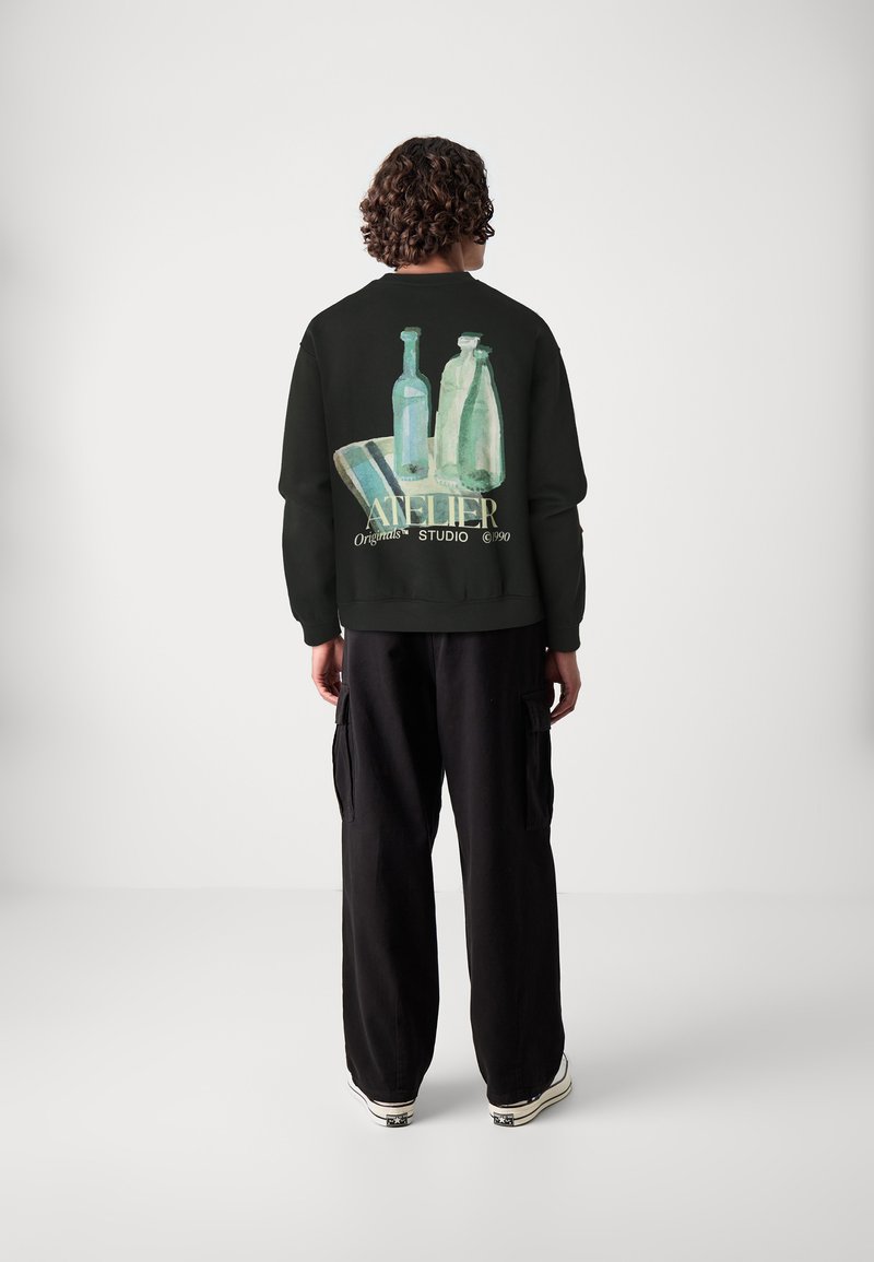 Jack & Jones JORBROOKLYN GRAPHIC CREW NECK - Felpa - black