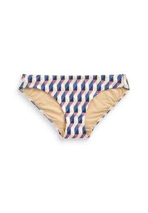 HIGH LEG STANDARD - Bikini-Hose - tan brown navy blue geo